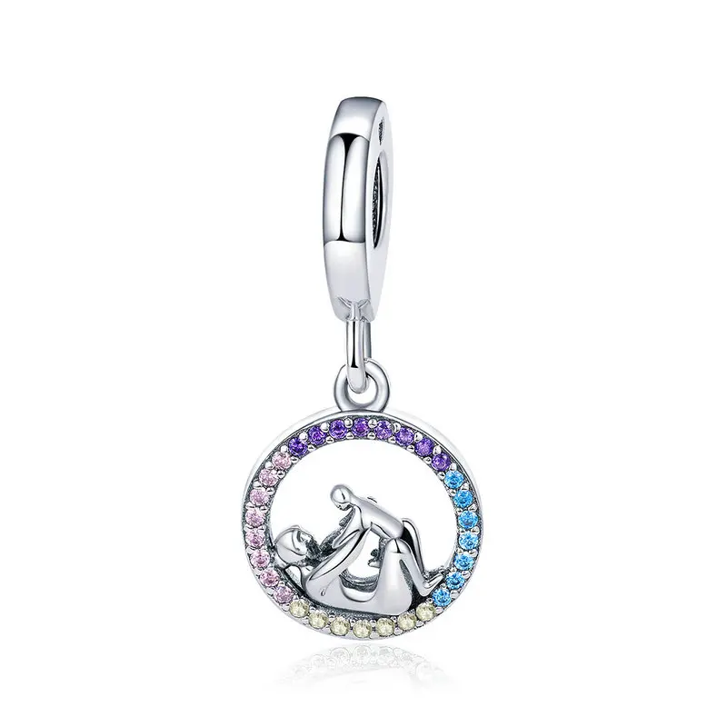 MOWIMO 925 Sterling Silver Mom & Child Family Charm Circle Bead Fit Original Pandora Bracelets Pendant Rainbow Jewelry BKC897
MOWIMO 925 Sterling Silver Mom & Child Family Charm Circle Bead Fit Original Pandora Bracelets Pendant Rainbow Jewelry BKC897