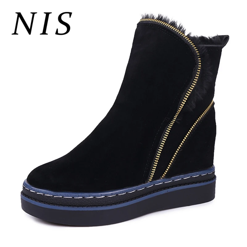 NIS Women Faux Suede Fur-lined Winter Snow Boots Women Height Increasing Shoes Woman Platform Casual Zipper Ankle Boots Booties
NIS Women Faux Suede Fur-lined Winter Snow Boots Women Height Increasing Shoes Woman Platform Casual Zipper Ankle Boots Booties