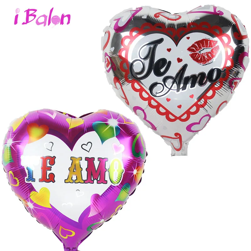 5pcs 18inch Love Foil Balloons Spanish TE AMO Inflatable Helium Globos heart shape Wedding marriage birthday party decorations
5pcs 18inch Love Foil Balloons Spanish TE AMO Inflatable Helium Globos heart shape Wedding marriage birthday party decorations