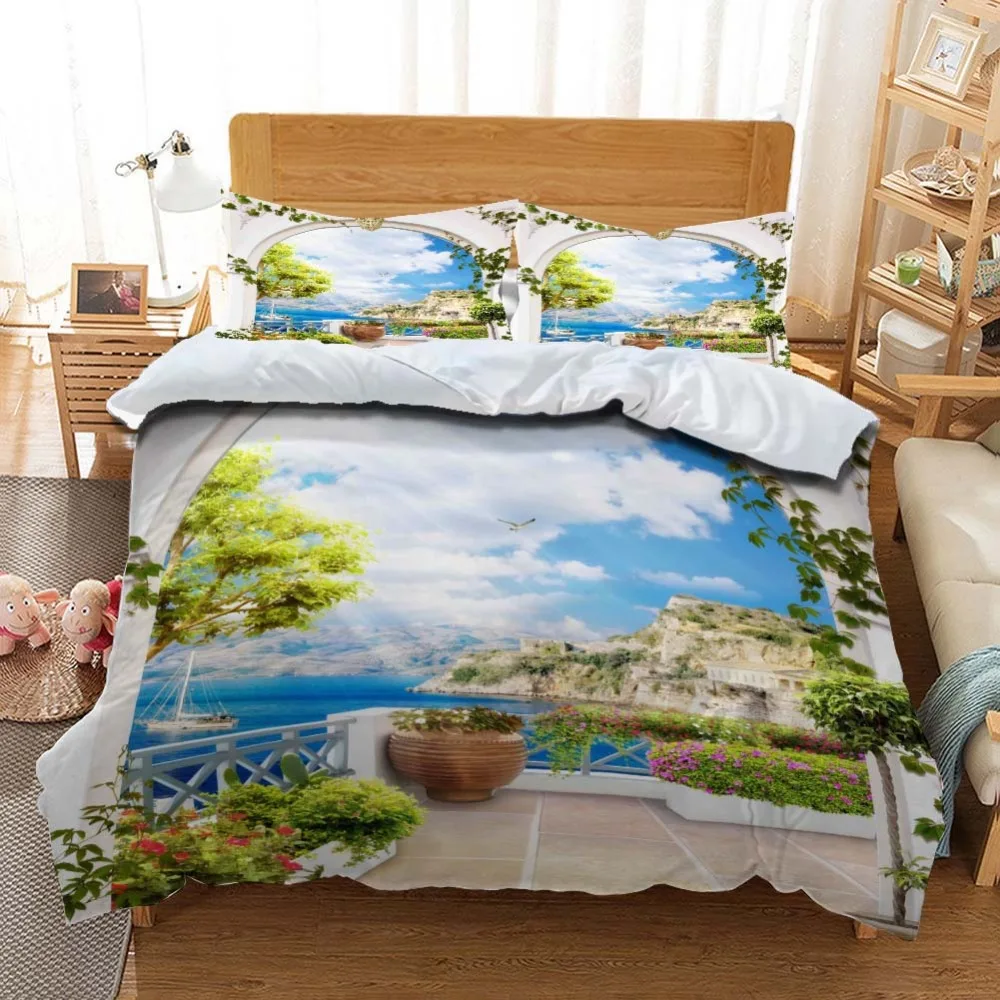 3D Pastoral Mediterranean Sea Scenic Bedding Duvet Cover Set Pillowcase Microfiber Soft Comforter Bedroom Single Queen King
3D Pastoral Mediterranean Sea Scenic Bedding Duvet Cover Set Pillowcase Microfiber Soft Comforter Bedroom Single Queen King
