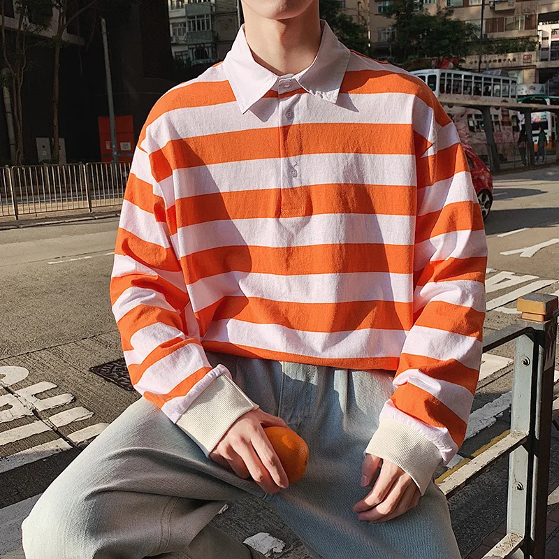 2019 Men's Lapel Collar Pullover Cotton Clothes Stripe Printing Coats Hoodies Casual 3 Color High-quality Sweatshirts
2019 Men's Lapel Collar Pullover Cotton Clothes Stripe Printing Coats Hoodies Casual 3 Color High-quality Sweatshirts