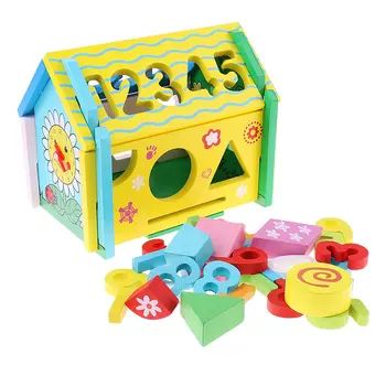 Wooden House Clock Number Geometric Blocks Matching Game Montessori Early Learning Sensory Educational Toys for Children Kids
Wooden House Clock Number Geometric Blocks Matching Game Montessori Early Learning Sensory Educational Toys for Children Kids