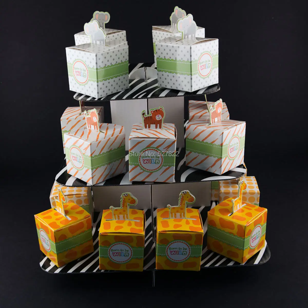Wedding Decoration 10Pcs Folding DIY Animal wedding candy box for wedding favors and gifts Boxes