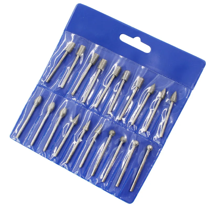 20PCS Diamond Grinding Head Emery Grinding Head Fine Sand Grinding Stone Jade Carving Polishing Peeling Tool
20PCS Diamond Grinding Head Emery Grinding Head Fine Sand Grinding Stone Jade Carving Polishing Peeling Tool