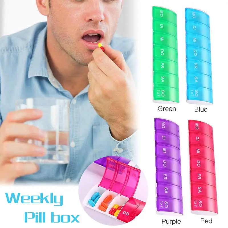 Portable 7 Days Weekly Pill Tablet Pill Storage Box Plastic Medicine Box Splitters Health Care Pill Case
Portable 7 Days Weekly Pill Tablet Pill Storage Box Plastic Medicine Box Splitters Health Care Pill Case