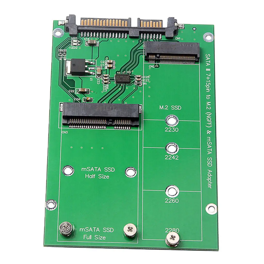 2.5 inch M.2 NGFF MSATA 2-in-1 Multiple Sized SSD to SATA III Converter Card-SCLL
2.5 inch M.2 NGFF MSATA 2-in-1 Multiple Sized SSD to SATA III Converter Card-SCLL