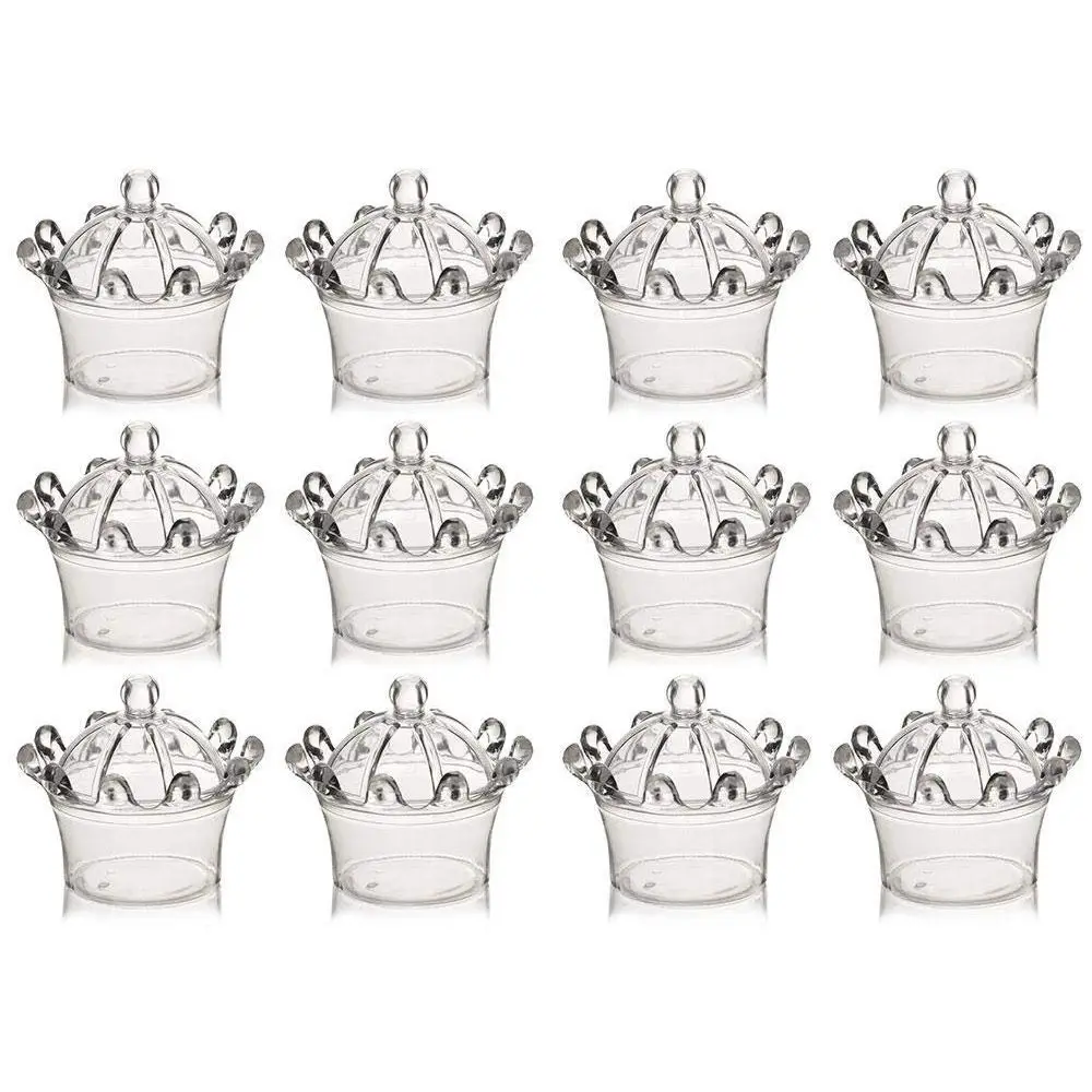 Practical Boutique 12 PCS Candy Boxes Plastic Mini Dome with Crown Design Party Decoration Clear Plastic Crown Fillable Party
Practical Boutique 12 PCS Candy Boxes Plastic Mini Dome with Crown Design Party Decoration Clear Plastic Crown Fillable Party