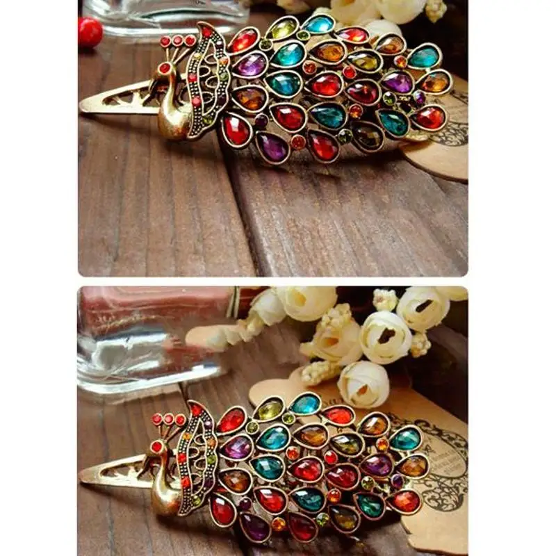 Peacock Hair jewerlry for Women wedding hair accessories Colorful Hairpin Ethic Hair Clip Unique Wedding Decoration
Peacock Hair jewerlry for Women wedding hair accessories Colorful Hairpin Ethic Hair Clip Unique Wedding Decoration