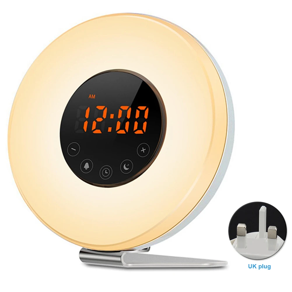 Round With FM Radio Wake Up Bedside Lamp Smart Night Light Time Display Snooze Simulation Sunset Sunrise Alarm Clock LED
Round With FM Radio Wake Up Bedside Lamp Smart Night Light Time Display Snooze Simulation Sunset Sunrise Alarm Clock LED