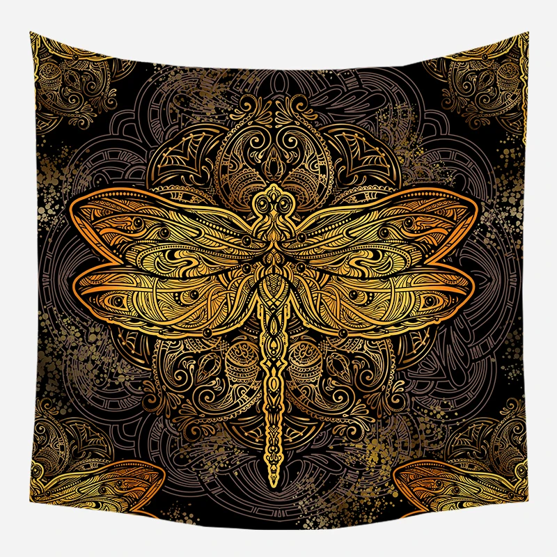 Loartee Magic Indian Gold Dragonfly Mandala Boho decor Tapestry Astrology Palmer Arras Witchcraft Tenture Mural Fantastic Animal
Loartee Magic Indian Gold Dragonfly Mandala Boho decor Tapestry Astrology Palmer Arras Witchcraft Tenture Mural Fantastic Animal
