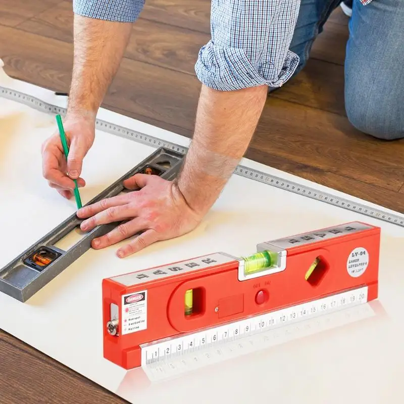 Multipurpose Laser Level Rule 5 functions ABS Measuring Tape 3 Line Modes Spirit Horizontal Vertical Line
Multipurpose Laser Level Rule 5 functions ABS Measuring Tape 3 Line Modes Spirit Horizontal Vertical Line