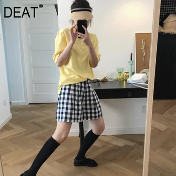 DEAT 2020 New Turn-down Collar Short Sleees Loose Female T-shirt Summer Styles Thin Female Top WF93606
DEAT 2020 New Turn-down Collar Short Sleees Loose Female T-shirt Summer Styles Thin Female Top WF93606