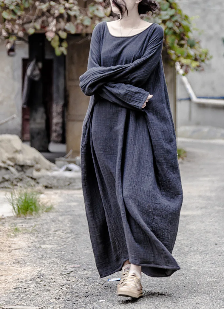 Original Design Autumn and Winter 2019 Cotton and Linen Dress Loose Mori Dress Women Plus Size Maxi Dress N462
Original Design Autumn and Winter 2019 Cotton and Linen Dress Loose Mori Dress Women Plus Size Maxi Dress N462
