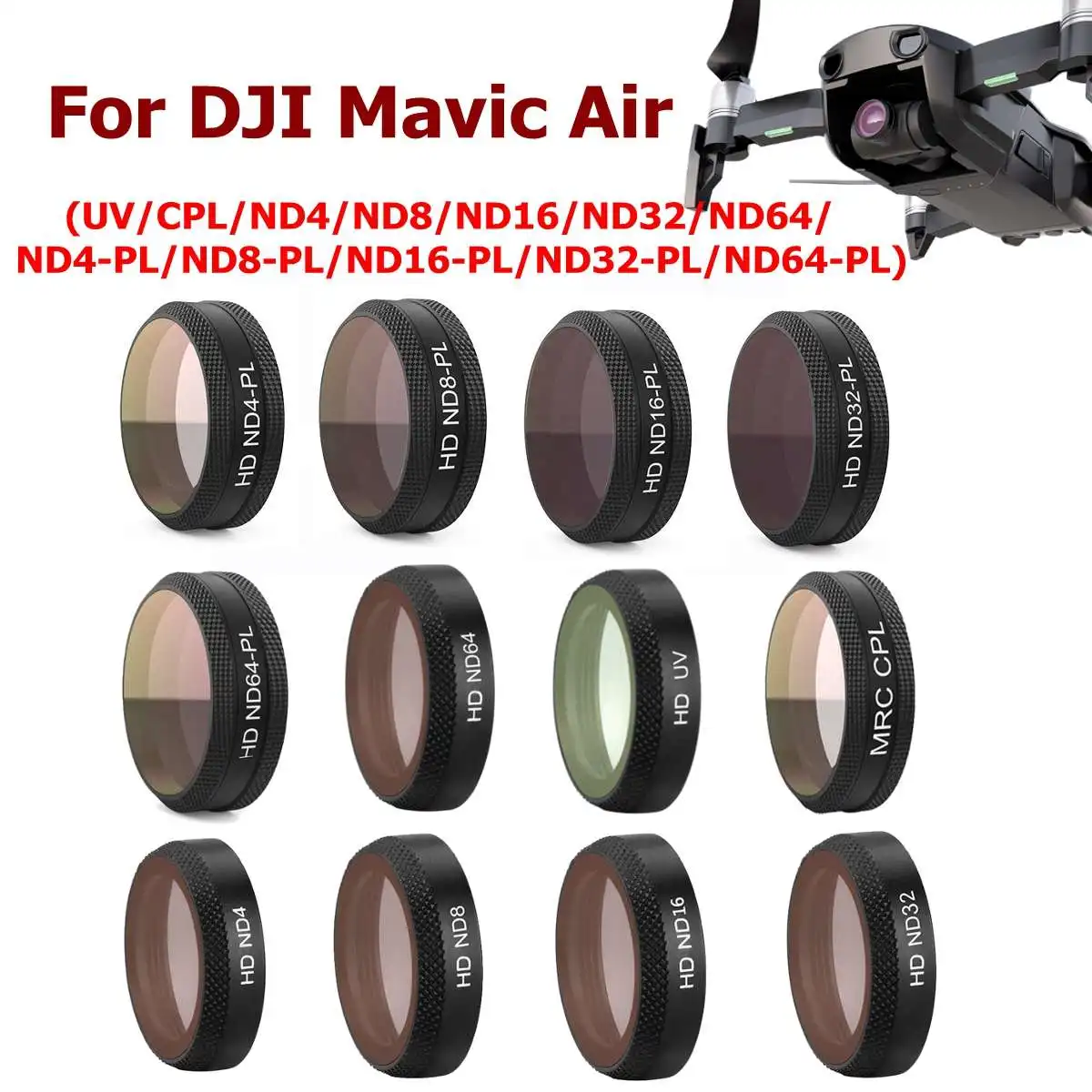 For DJI Mavic Air Drone Camera Gimbal Lens Filters HD MCUV CPL-Pro ND4/8/16/32/64-PL
For DJI Mavic Air Drone Camera Gimbal Lens Filters HD MCUV CPL-Pro ND4/8/16/32/64-PL