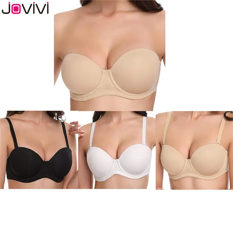 Jovivi Strapless Full Figure Bra Underwire Multiway Contour Plus Size Bra Red Carpet Women's Bra Black / White / Nude 1pc Bra
Jovivi Strapless Full Figure Bra Underwire Multiway Contour Plus Size Bra Red Carpet Women's Bra Black / White / Nude 1pc Bra