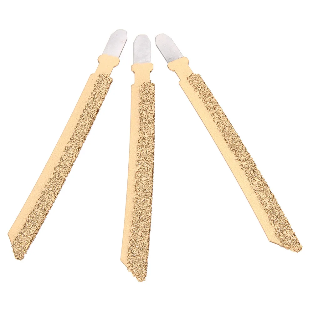 3 Pcs Diamond Jig Saw Blade Carbide Grain 46 Grit Jigsaw Blades Ceramic Tile Cutting Tool Vacuum Brazed Diamond Jig Saw Blades
3 Pcs Diamond Jig Saw Blade Carbide Grain 46 Grit Jigsaw Blades Ceramic Tile Cutting Tool Vacuum Brazed Diamond Jig Saw Blades