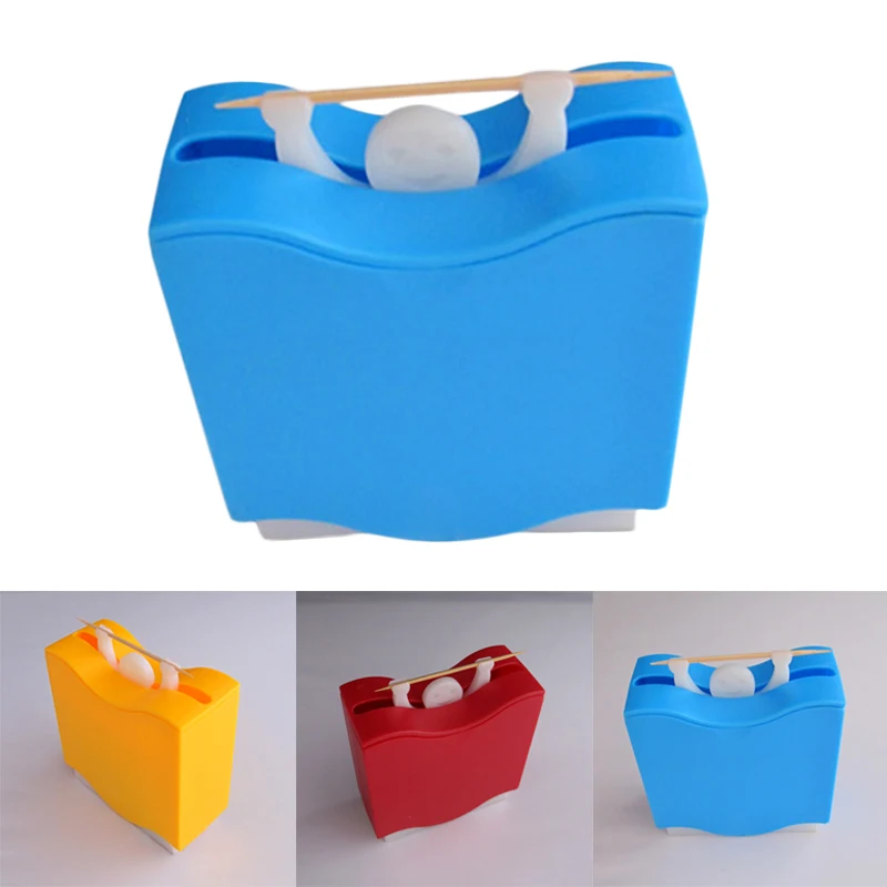 Home Bar Table decoration Popular Plastic Automatic Toothpick multiple colour Weightlifting Smiley Toothpick Toothpick Box
Home Bar Table decoration Popular Plastic Automatic Toothpick multiple colour Weightlifting Smiley Toothpick Toothpick Box