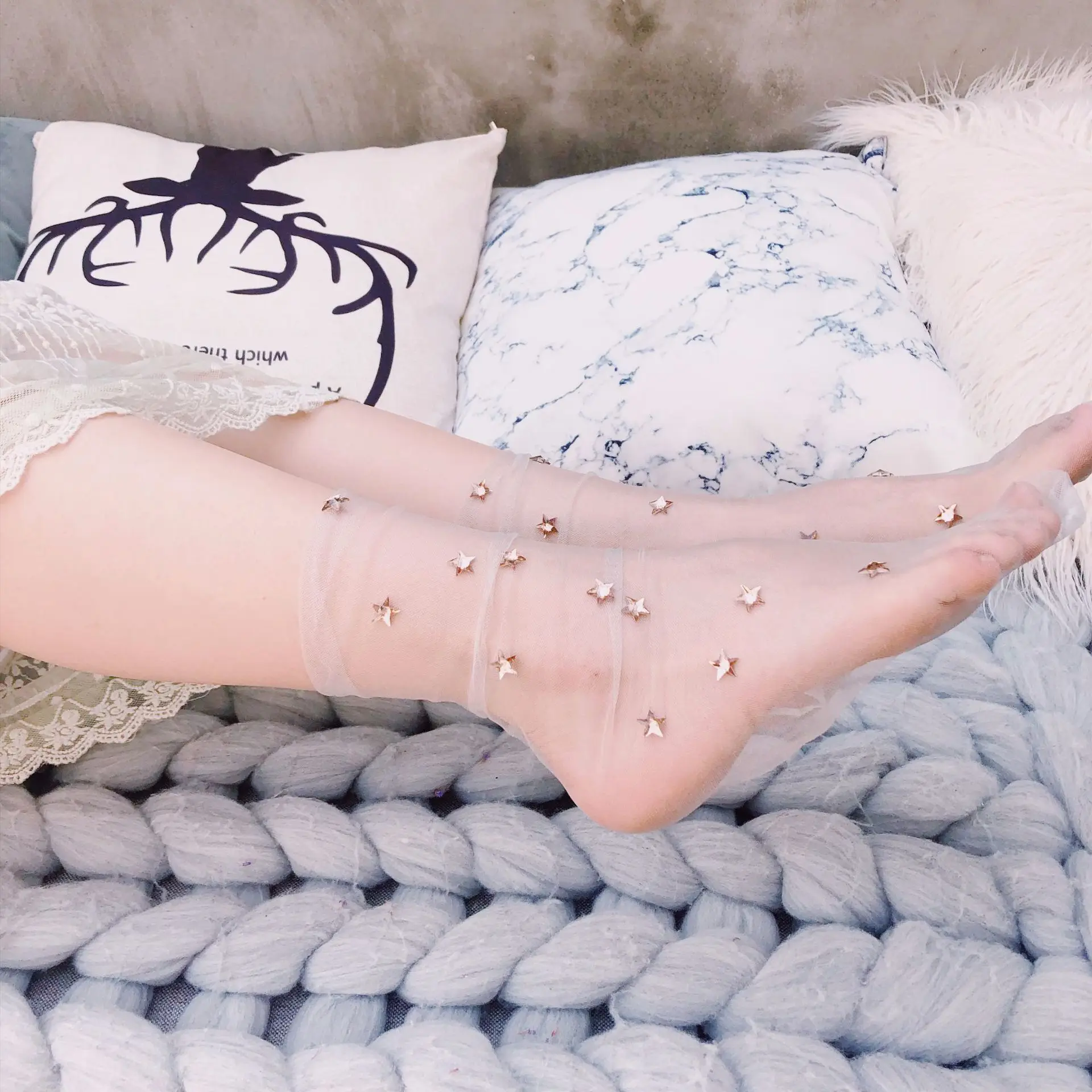 Women's Mercerized Gauze Breathable Star Transparent Ultra-thin Socks Feel Softer And Anti-hook Silk Wearable 2019 New arrival
Women's Mercerized Gauze Breathable Star Transparent Ultra-thin Socks Feel Softer And Anti-hook Silk Wearable 2019 New arrival