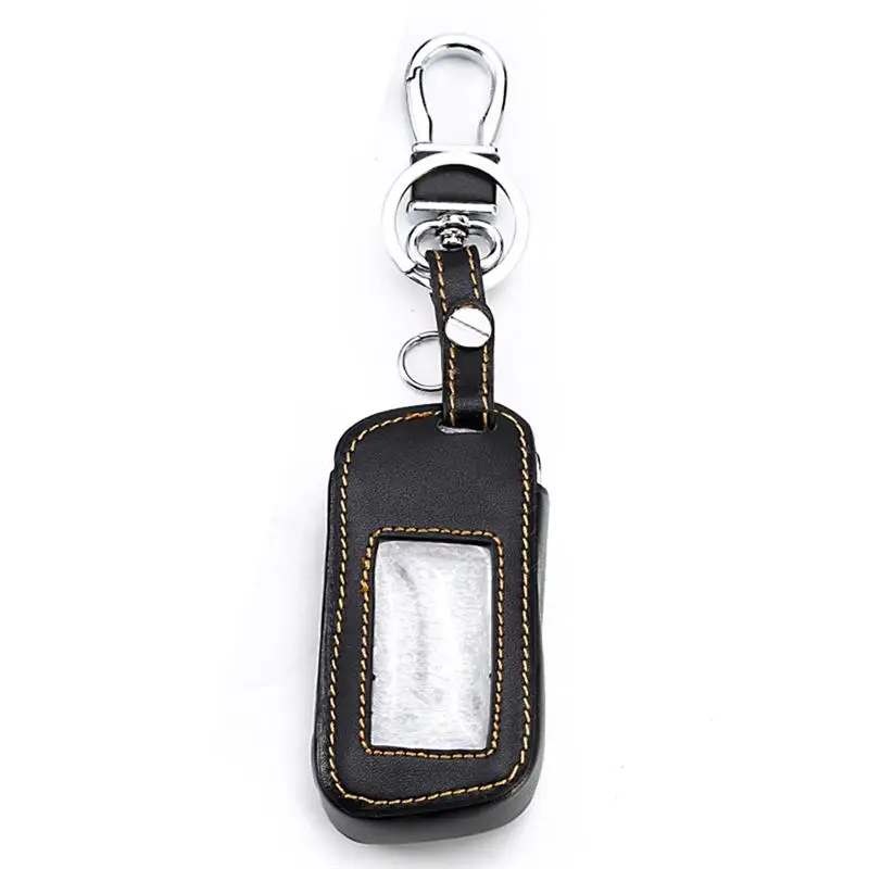 Leather Car Key Case Cover Holder for Starline A93 A63 Car Alarm Remote Controller LCD Keychain Cover Wallet (Brown Thread)
Leather Car Key Case Cover Holder for Starline A93 A63 Car Alarm Remote Controller LCD Keychain Cover Wallet (Brown Thread)