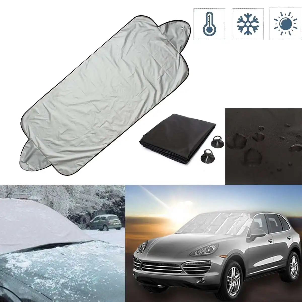146 x 70cm Universal Prevent Snow Ice Sun Shade Dust Frost Freezing Car Windshield Cover Protector For VW-HONDA-TOYOTA-BMW
146 x 70cm Universal Prevent Snow Ice Sun Shade Dust Frost Freezing Car Windshield Cover Protector For VW-HONDA-TOYOTA-BMW