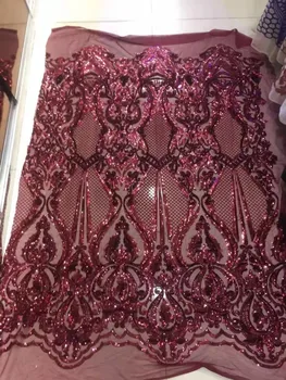 African Sequins Lace Fabric Wine 2019 High Quality Lace French Sequence Tulle Lace Nigerian Lace Fabrics For Wedding Dresses
African Sequins Lace Fabric Wine 2019 High Quality Lace French Sequence Tulle Lace Nigerian Lace Fabrics For Wedding Dresses