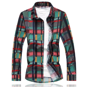 Red Green Long-sleeved men Plaid Shirt Fashion Casual Shirt Men Loose Elegant mens Shirts Size S - 7XL 2019 New Tops
Red Green Long-sleeved men Plaid Shirt Fashion Casual Shirt Men Loose Elegant mens Shirts Size S - 7XL 2019 New Tops