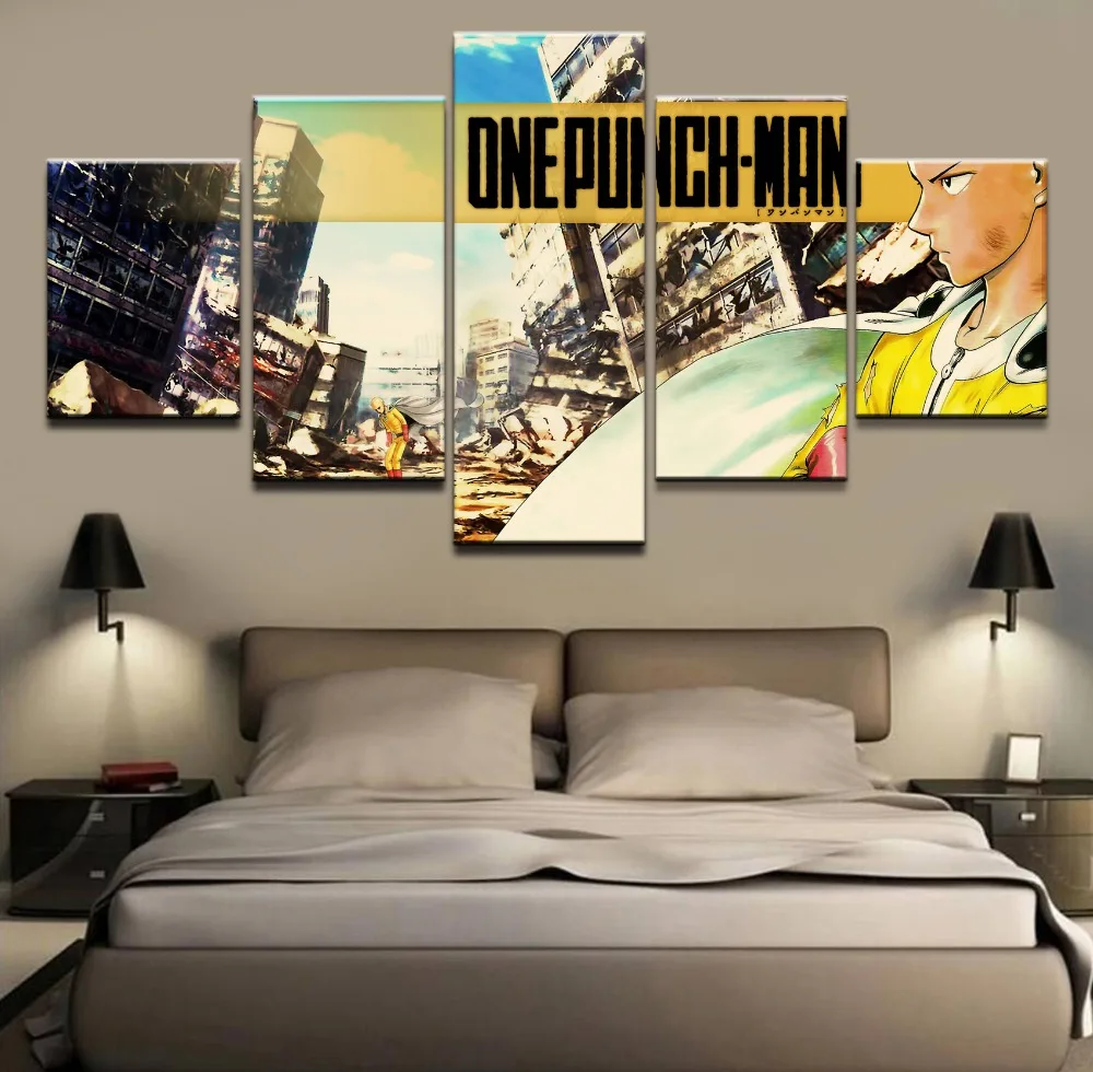 Wall Canvas Art Modular Poster Frame Room Home Decorative 5 Pieces Anime One Punch Man Painting Modern HD Printed Pictures
Wall Canvas Art Modular Poster Frame Room Home Decorative 5 Pieces Anime One Punch Man Painting Modern HD Printed Pictures