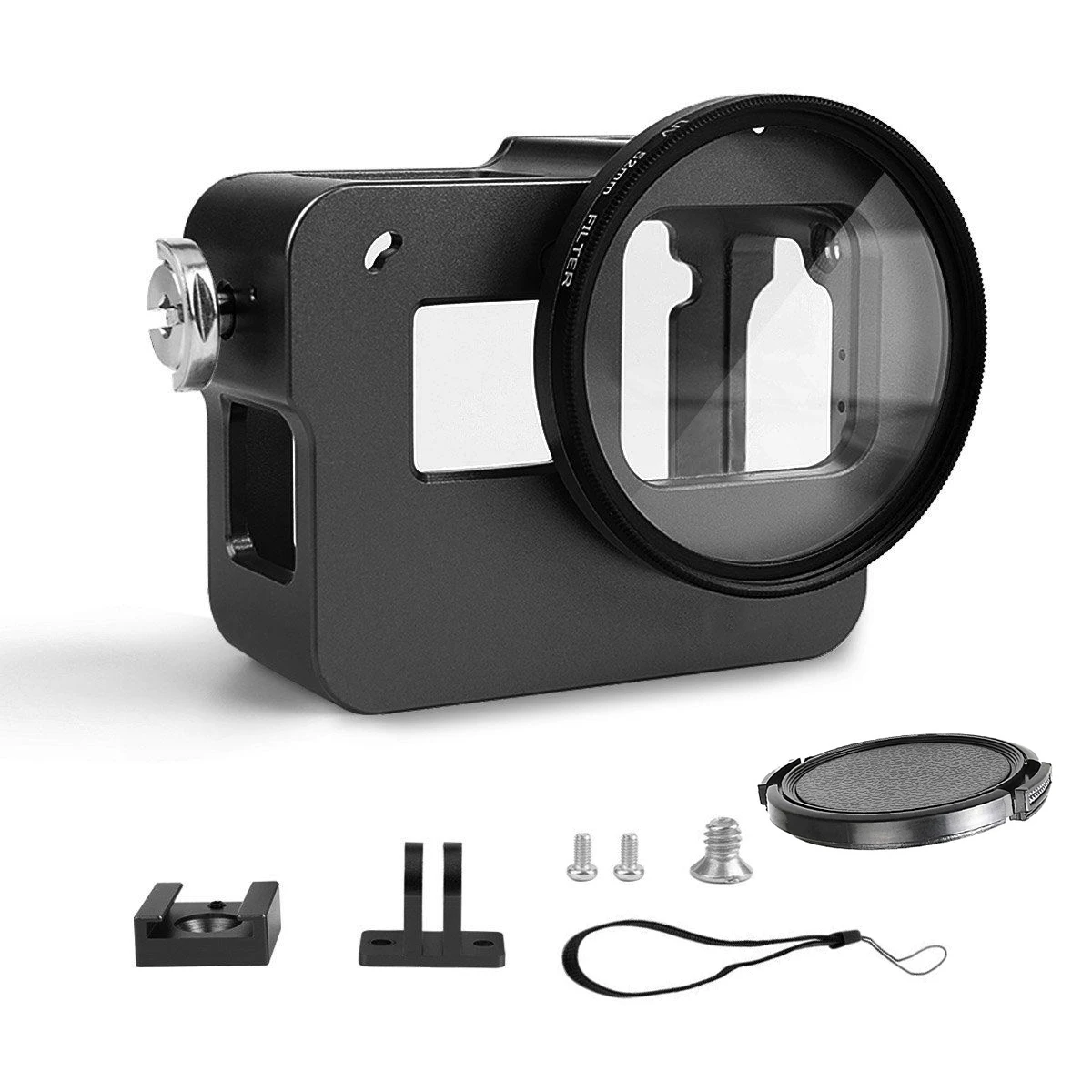 Aluminum Alloy CNC Side Open Housing Camera Shell Case for GoPro Hero 7/6/5,Metal Skeleton Protective Cage with Backdoor case
Aluminum Alloy CNC Side Open Housing Camera Shell Case for GoPro Hero 7/6/5,Metal Skeleton Protective Cage with Backdoor case