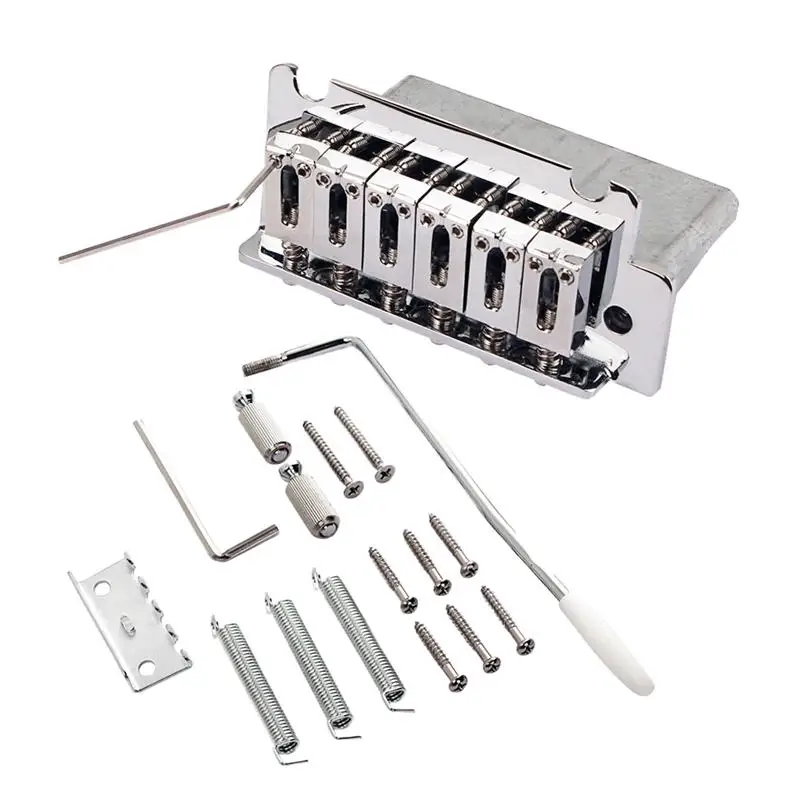 1pc 6 Strings Tremolo Bridge Set Fully Adjustable Height for FD Stratocaster Strat ST Style Electric Guitar Replacement Parts
1pc 6 Strings Tremolo Bridge Set Fully Adjustable Height for FD Stratocaster Strat ST Style Electric Guitar Replacement Parts