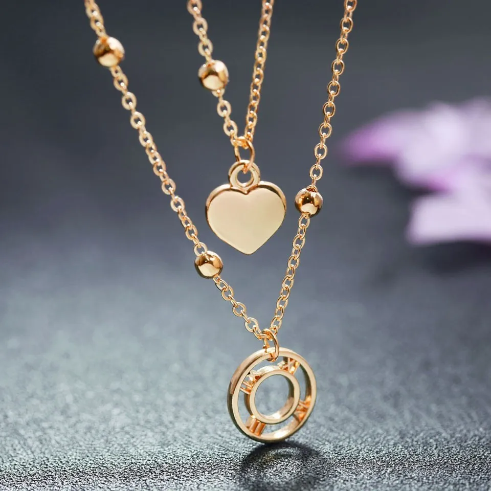 Wholesale Elegant Women Double Chain Round Pendant Necklace Special Design Necklace Anniversary Necklace Fashion Necklace Gift
Wholesale Elegant Women Double Chain Round Pendant Necklace Special Design Necklace Anniversary Necklace Fashion Necklace Gift