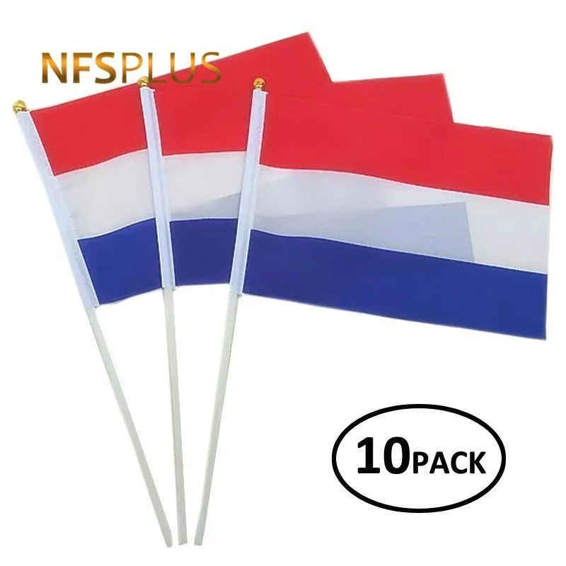 Pack Netherlands Hand Flag X Cm Polyester Printed Holland Flag