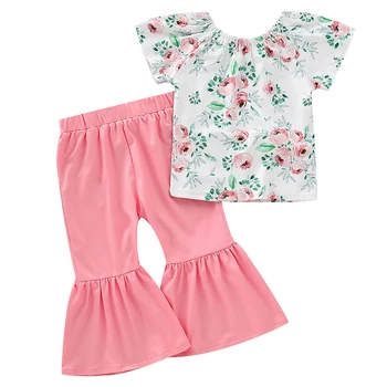 Kids Baby Girl Clothes Fashion Summer Girl Off Shoulder Crop Tops+Flare Pants Bell Bottoms 2Pcs Outfits Girl Clothing 1-5Y
Kids Baby Girl Clothes Fashion Summer Girl Off Shoulder Crop Tops+Flare Pants Bell Bottoms 2Pcs Outfits Girl Clothing 1-5Y