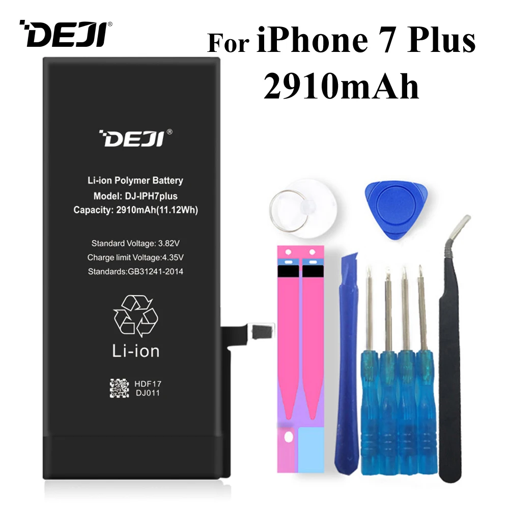Deji батарея для iPhone 7 Plus P Apple iPhone7 2910mAh литий полимерные батареи + инструменты