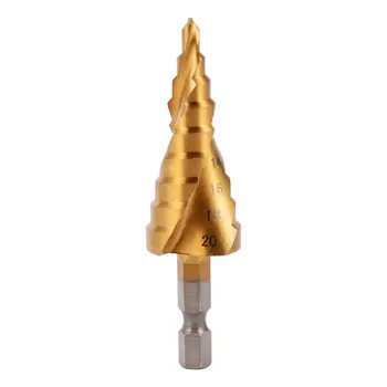 Larger 4-20mm HSS Step Cone Drill Set Titanium Coated Hole Cutter 1/4 inch Hex Shank Power Tools
Larger 4-20mm HSS Step Cone Drill Set Titanium Coated Hole Cutter 1/4 inch Hex Shank Power Tools