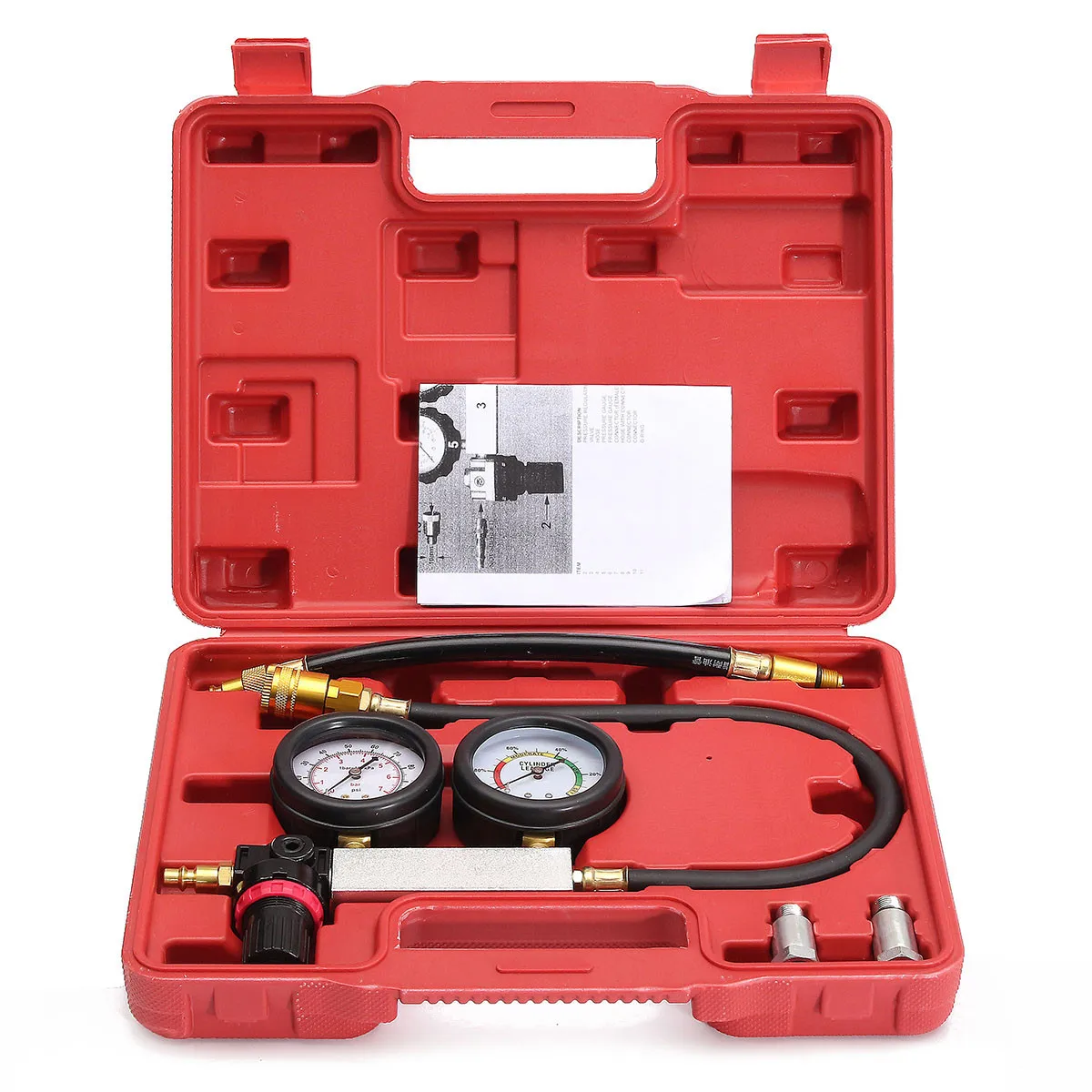 Auto Cylinder Leak Tester Compression Leakage Detector Kit Set Petrol Engine Gauge Tool Kit Double Gauge System Car Repair Tool
Auto Cylinder Leak Tester Compression Leakage Detector Kit Set Petrol Engine Gauge Tool Kit Double Gauge System Car Repair Tool