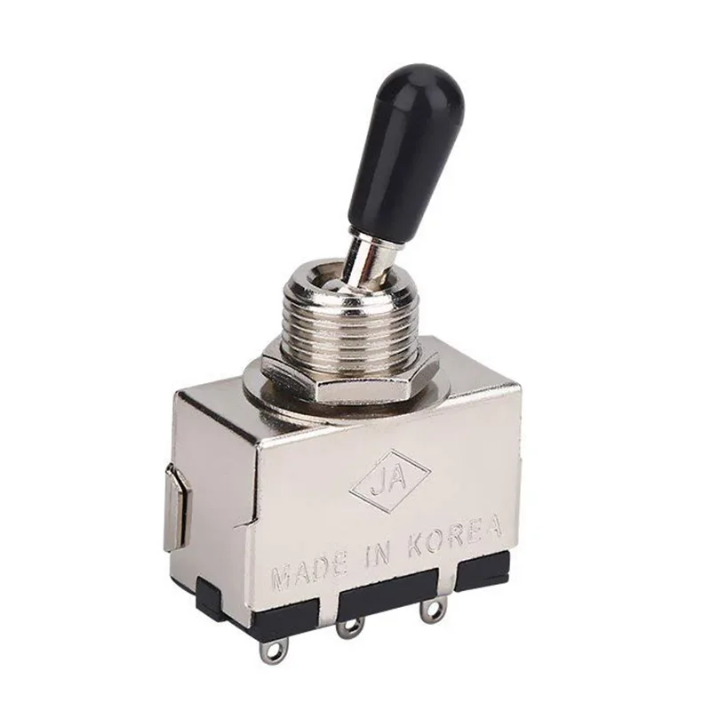 ABGZ-1Pc Guitar 3 Way Toggle Switch, Metal Enclosed 3 Way Selector Switch With Black Tip Knob Replacement Part For Lp Style El
ABGZ-1Pc Guitar 3 Way Toggle Switch, Metal Enclosed 3 Way Selector Switch With Black Tip Knob Replacement Part For Lp Style El