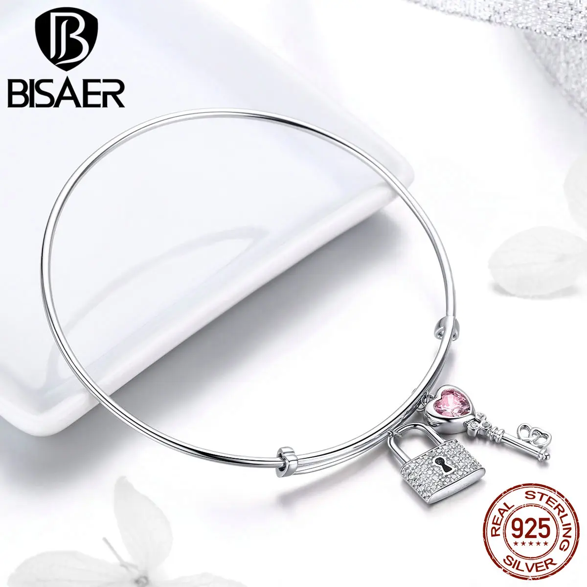 BISAER New Collection 925 Sterling Silver Roamntic Red Heart Key Love Lock Bracelet Women Making Fashion Jewelry Gitf HSB127
BISAER New Collection 925 Sterling Silver Roamntic Red Heart Key Love Lock Bracelet Women Making Fashion Jewelry Gitf HSB127