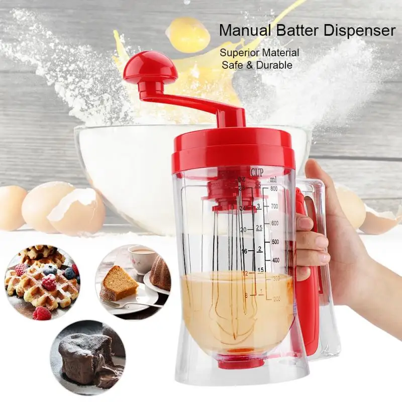 Hand-held Manual Pancake Cupcake Batter Mixer Dispenser Blender Machine Speratator Measuring Cup Baking Tool
Hand-held Manual Pancake Cupcake Batter Mixer Dispenser Blender Machine Speratator Measuring Cup Baking Tool