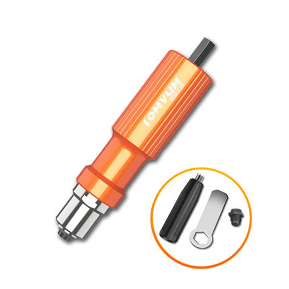 Lomvum Electric Rivet Gun Riveting Adapter Insert Aluminum Alloy Riveting Drill Adapter Tools Rivet Nut Guns Adapter Insert
Lomvum Electric Rivet Gun Riveting Adapter Insert Aluminum Alloy Riveting Drill Adapter Tools Rivet Nut Guns Adapter Insert