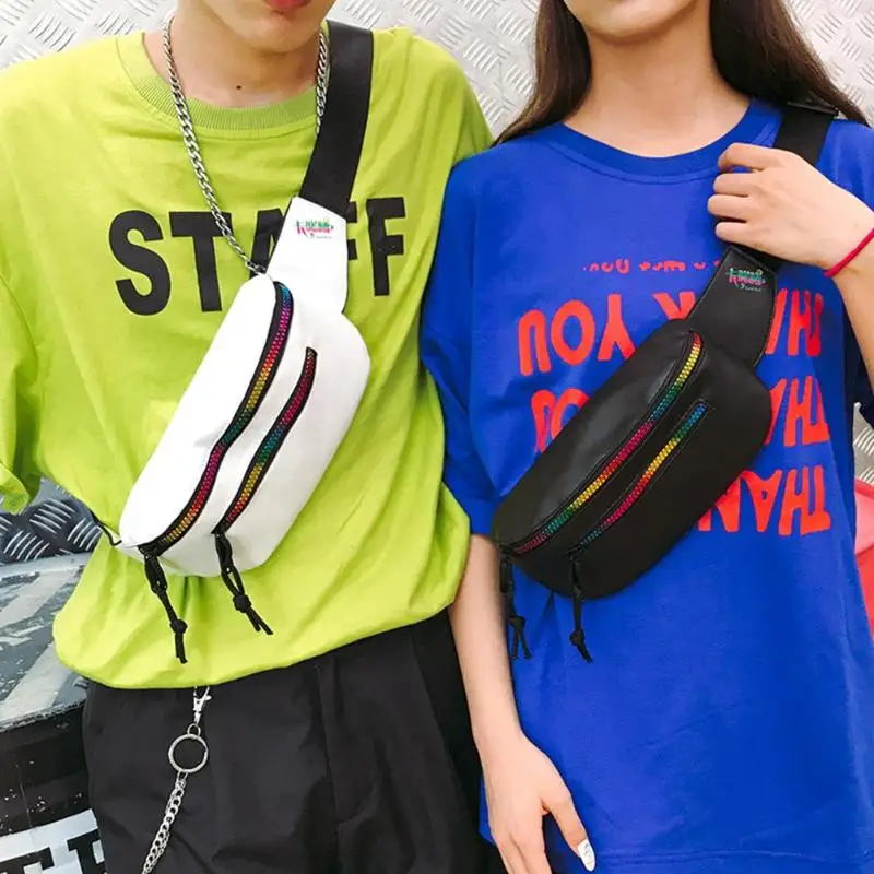 Women Men PU Leather Colorful Zipper Chic Street Fanny Pack Waist BagCrossbody Shoulder Chest Bag Handbags Belt Black/White
Women Men PU Leather Colorful Zipper Chic Street Fanny Pack Waist BagCrossbody Shoulder Chest Bag Handbags Belt Black/White