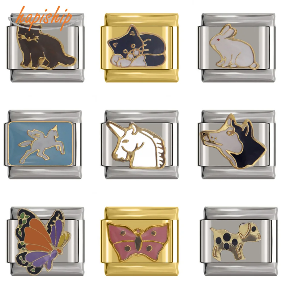 Hapiship 9mm Width Original Daisy Dog Elephant Cat Horse Fish Unicorn Rabbit Charm Fit Bracelet Stainless Steel Links DJ115
Hapiship 9mm Width Original Daisy Dog Elephant Cat Horse Fish Unicorn Rabbit Charm Fit Bracelet Stainless Steel Links DJ115