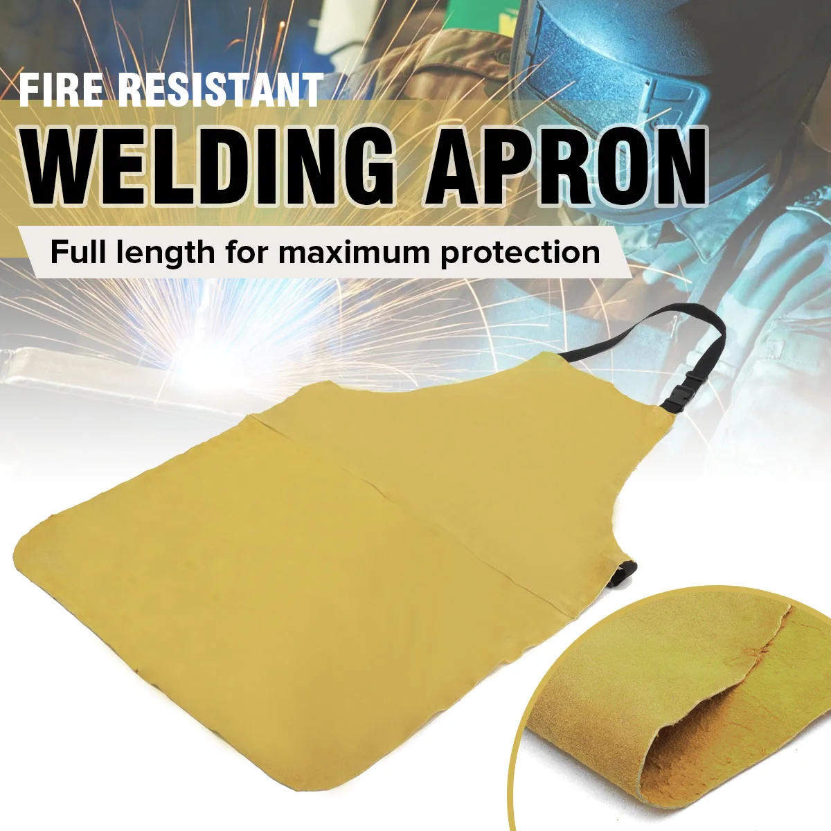 Welders Dual Leather Welding Cutting Bib Shop Apron Heat Resistant Workplace Safety Safety Clothing Self Protect Welding Apron
Welders Dual Leather Welding Cutting Bib Shop Apron Heat Resistant Workplace Safety Safety Clothing Self Protect Welding Apron
