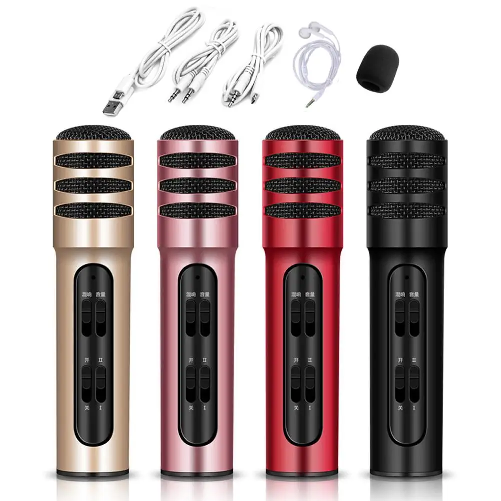 Wireless Microphone Mobile Live Singing Microphone Built - In Sound Card Microphone for iPhone Android PC Windows 
Wireless Microphone Mobile Live Singing Microphone Built - In Sound Card Microphone for iPhone Android PC Windows