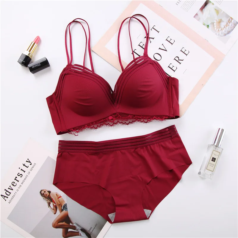 Freshing Summer New Pattern Gather Adjust Underwear Sexy Not Steel Ring Lace Bra Set
Freshing Summer New Pattern Gather Adjust Underwear Sexy Not Steel Ring Lace Bra Set