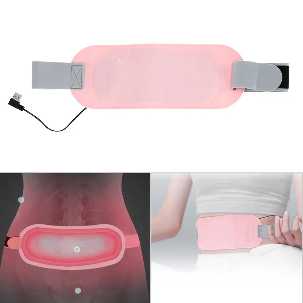 

1pc Graphene Far Infrared Abdomen Waist Supporter Physiotherapy USB Heating Uterus Warm Protection Belt Women Period Pain Relief