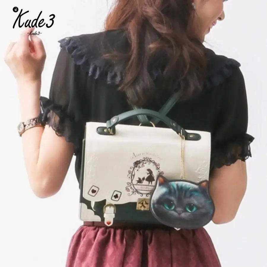 Pu Backpack Alice In Wonderland Playing Cards Silhouette Female Student Schoolbag Lolita Bag 8446
Pu Backpack Alice In Wonderland Playing Cards Silhouette Female Student Schoolbag Lolita Bag 8446