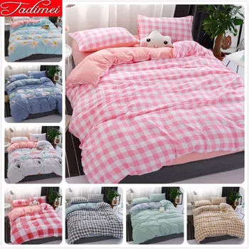 Pink Plaid Duvet Cover Bedding Set Adult Kids Couple Soft Cotton Bed Linen Single Twin Double Queen King Size Bedspreads 180x220
Pink Plaid Duvet Cover Bedding Set Adult Kids Couple Soft Cotton Bed Linen Single Twin Double Queen King Size Bedspreads 180x220