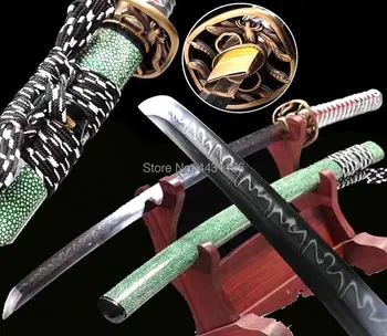 Copper Accessories Japanese Samurai Katana Sword T10 Steel Clay Tempered Razor Sharp/Wood package pearl skin Scabbard
Copper Accessories Japanese Samurai Katana Sword T10 Steel Clay Tempered Razor Sharp/Wood package pearl skin Scabbard