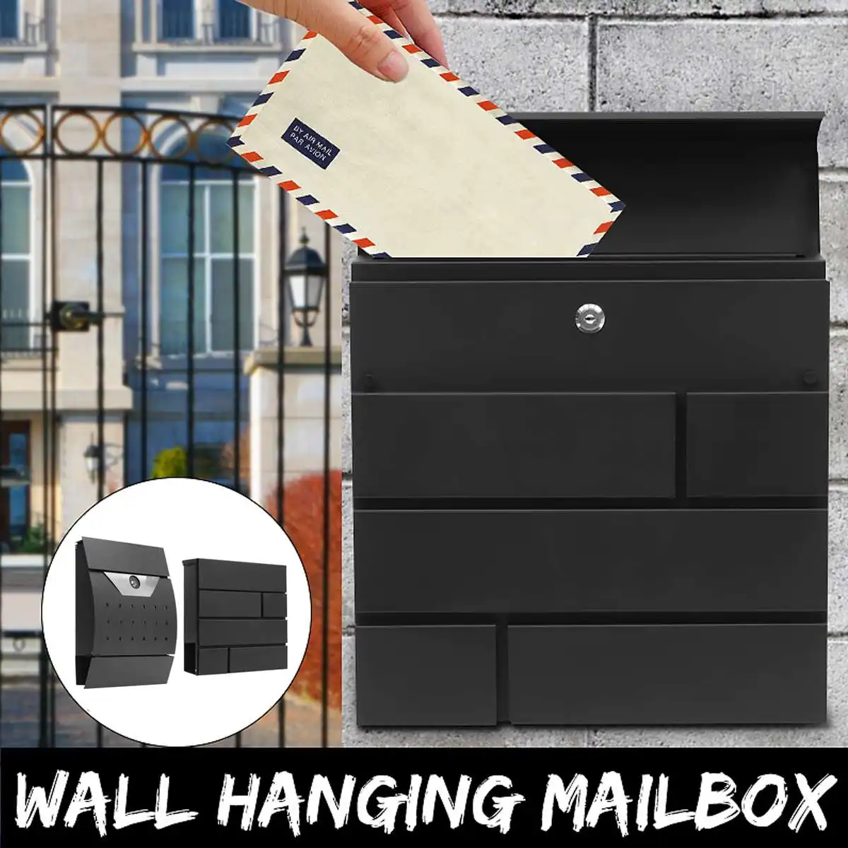 Modern Stainless Steel Mail Box Case Metal Newspaper Letter Mailbox Waterproof Post Box Lockable Box Garden Ornament
Modern Stainless Steel Mail Box Case Metal Newspaper Letter Mailbox Waterproof Post Box Lockable Box Garden Ornament