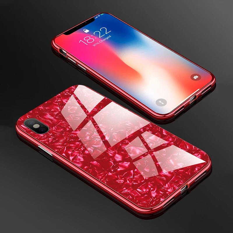 Fashion Magnetic Metal Shell Pattern Phone Case For iPhone X XS XR Max 6 6S Plus 7 8 Plus Magnet Bumper Clear Glass Back Cover
Fashion Magnetic Metal Shell Pattern Phone Case For iPhone X XS XR Max 6 6S Plus 7 8 Plus Magnet Bumper Clear Glass Back Cover